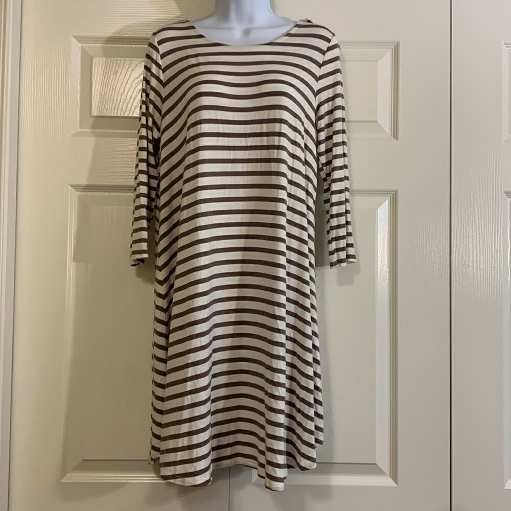 MITTOSHOP, dress, midi length, medium sized, open scoop top, 3/4 sleeve